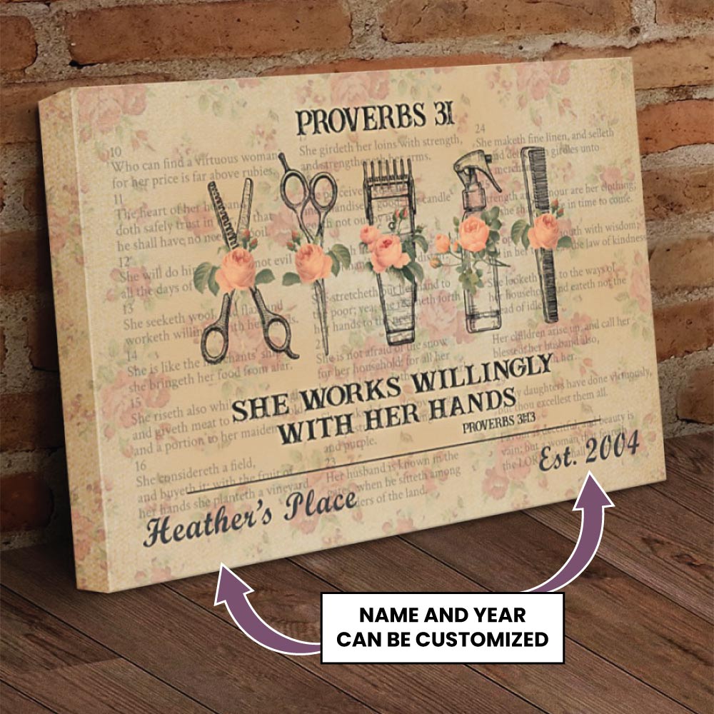 Personalized Salon Wall Art for the Queen of Hair Magic