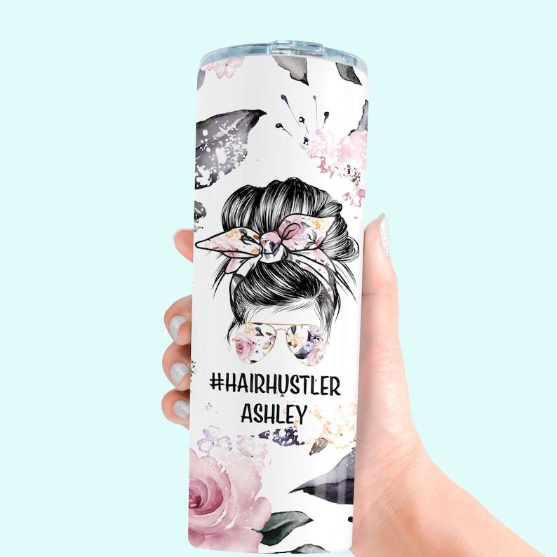 Personalized HairHustler Tumbler for Hairstylists