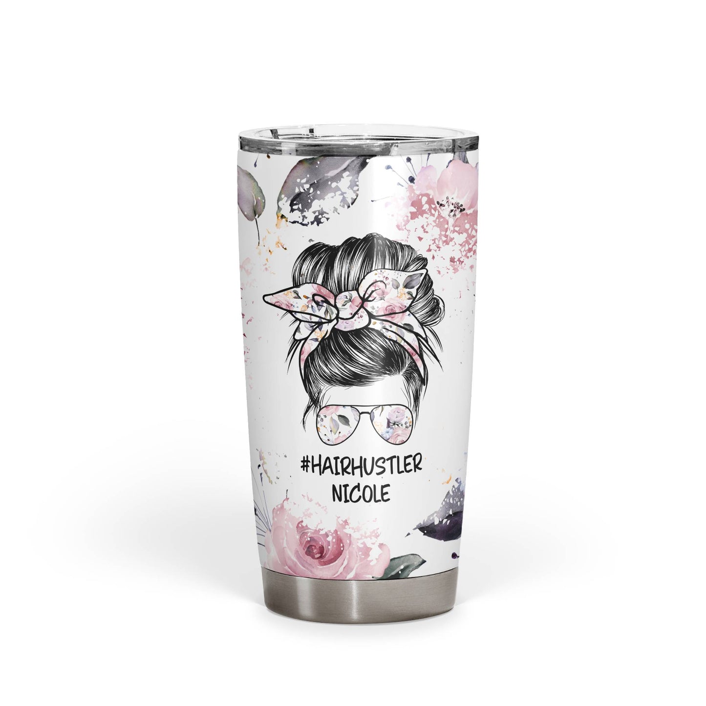 Personalized HairHustler Tumbler for Hairstylists