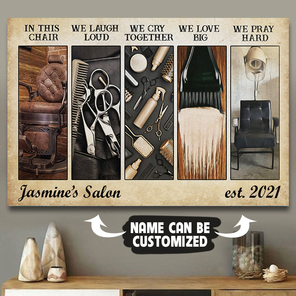 Personalized Salon Wall Art For Hairstylists
