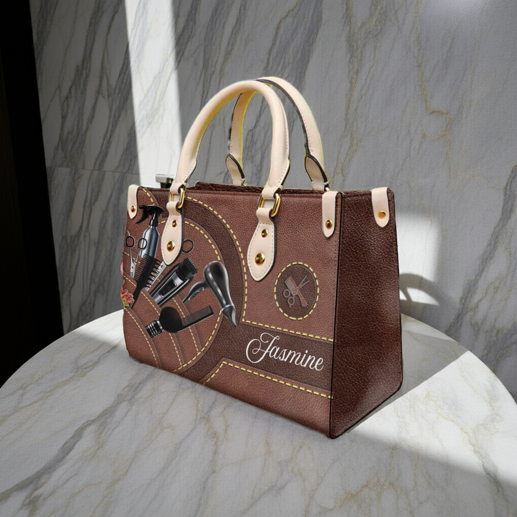 Salon Chic: Carry Your Craft with Our Personalized Leather Handbag