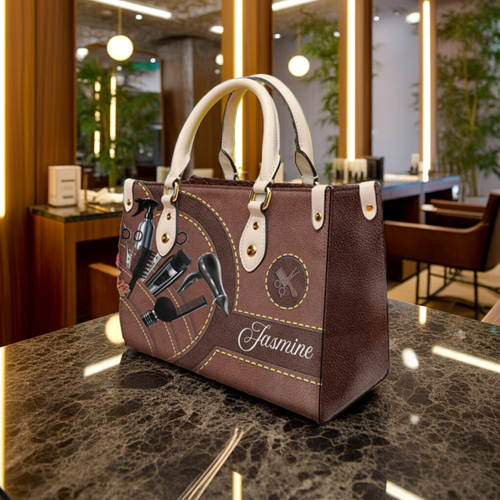Salon Chic: Carry Your Craft with Our Personalized Leather Handbag