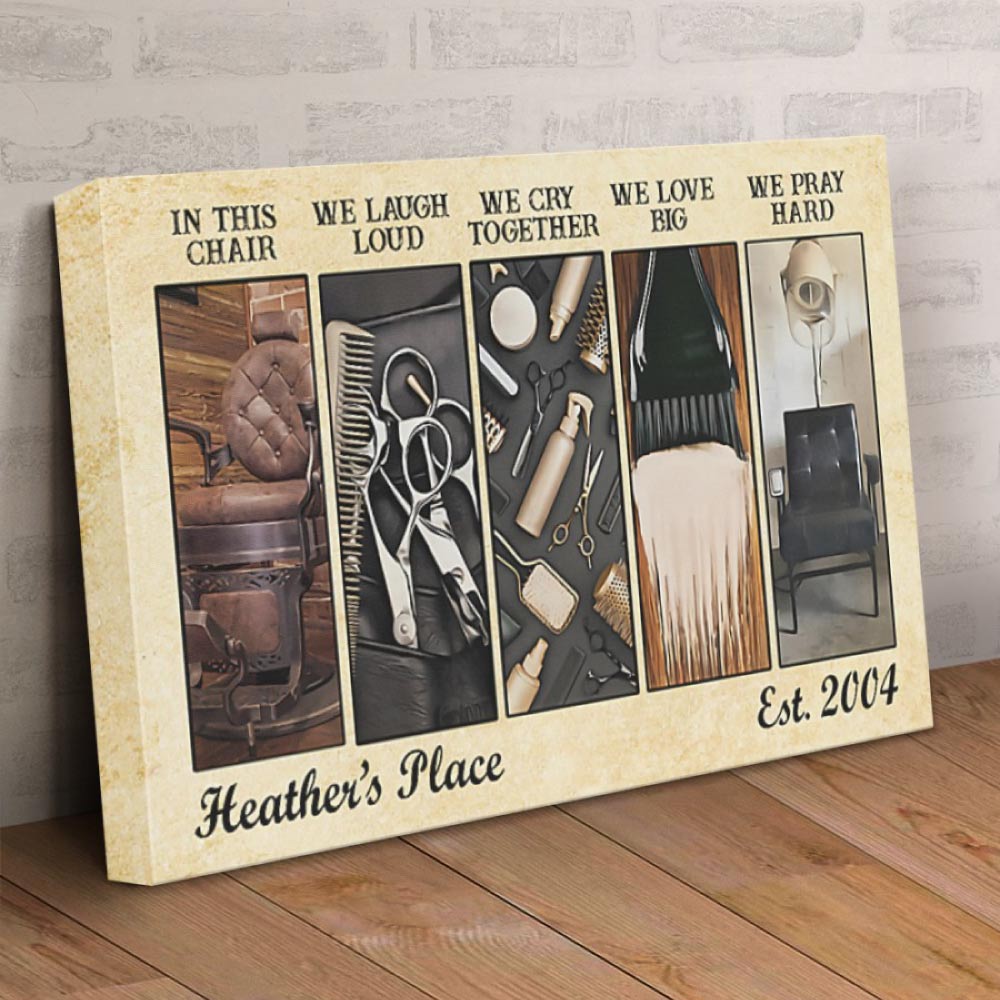 Personalized Salon Wall Art For Hairstylists