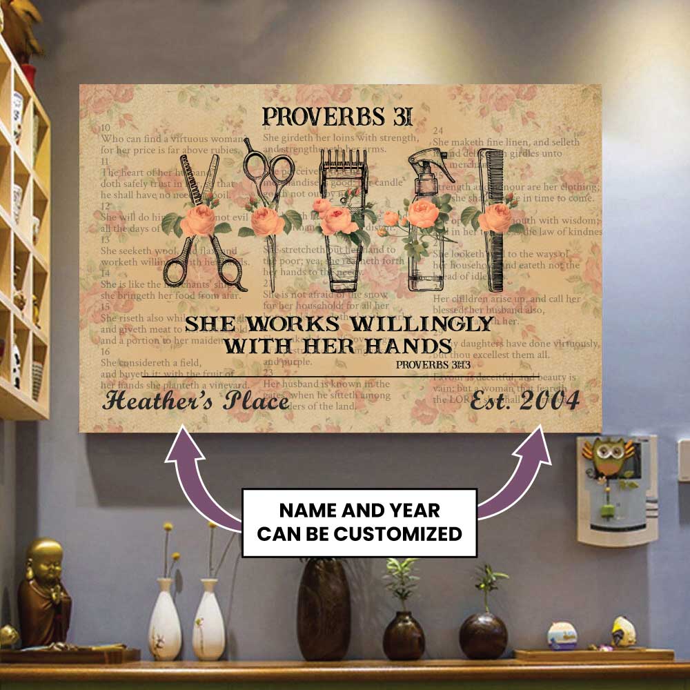 Personalized Salon Wall Art for the Queen of Hair Magic