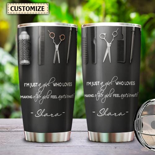 “Just a Girl Who Styles" Personalized Tumbler
