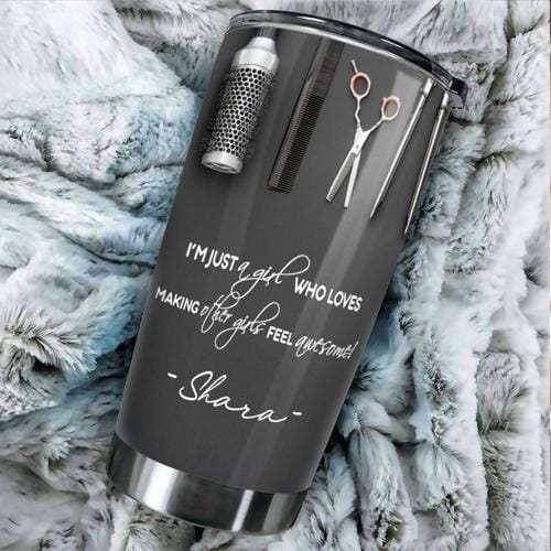 “Just a Girl Who Styles" Personalized Tumbler