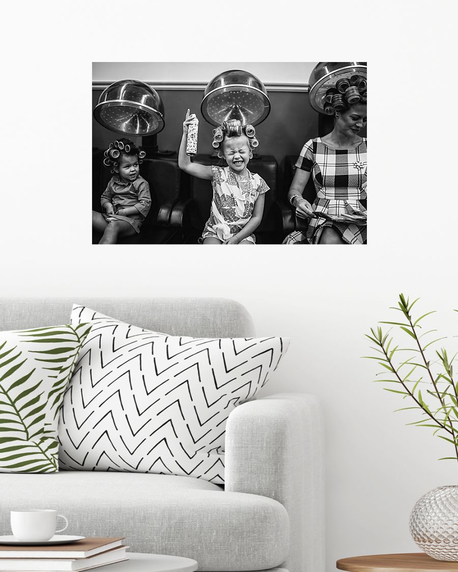 Retro Hairdressing Wall Art for Hairstylists
