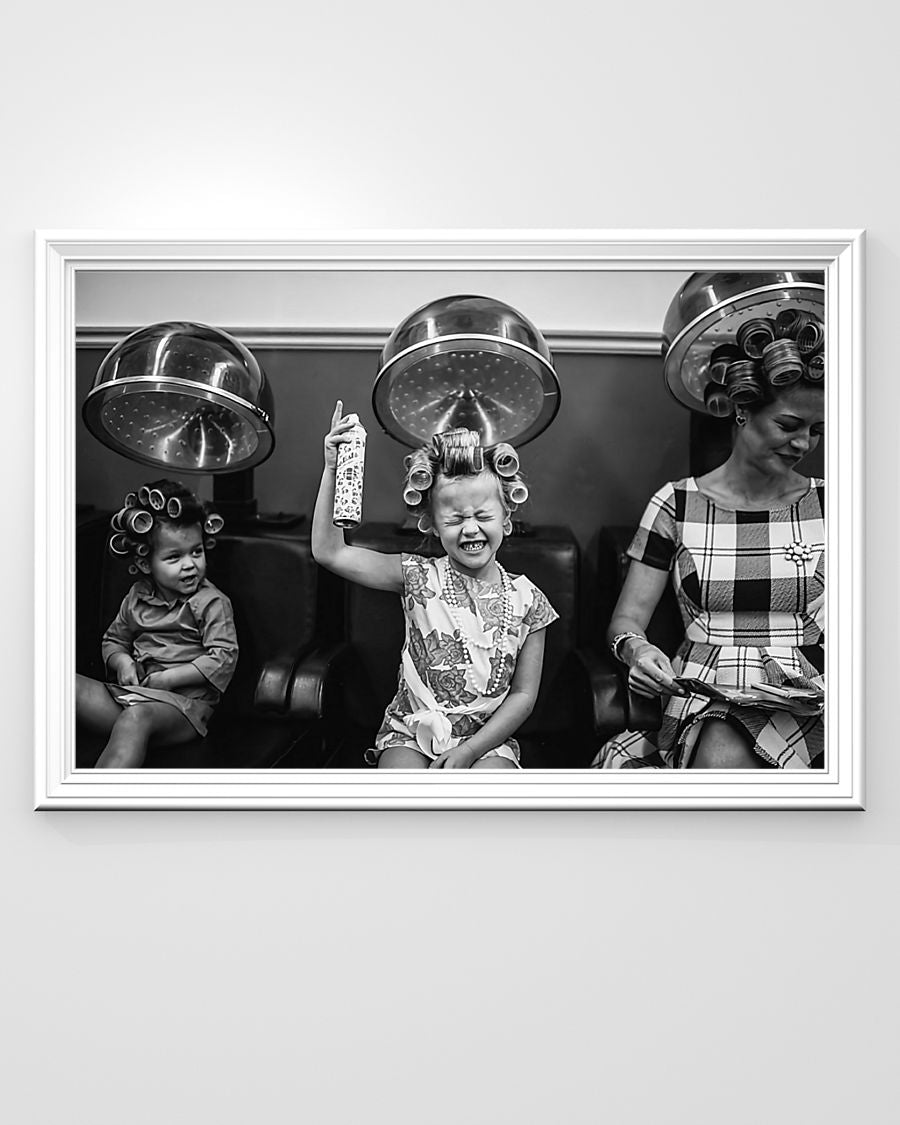 Retro Hairdressing Wall Art for Hairstylists