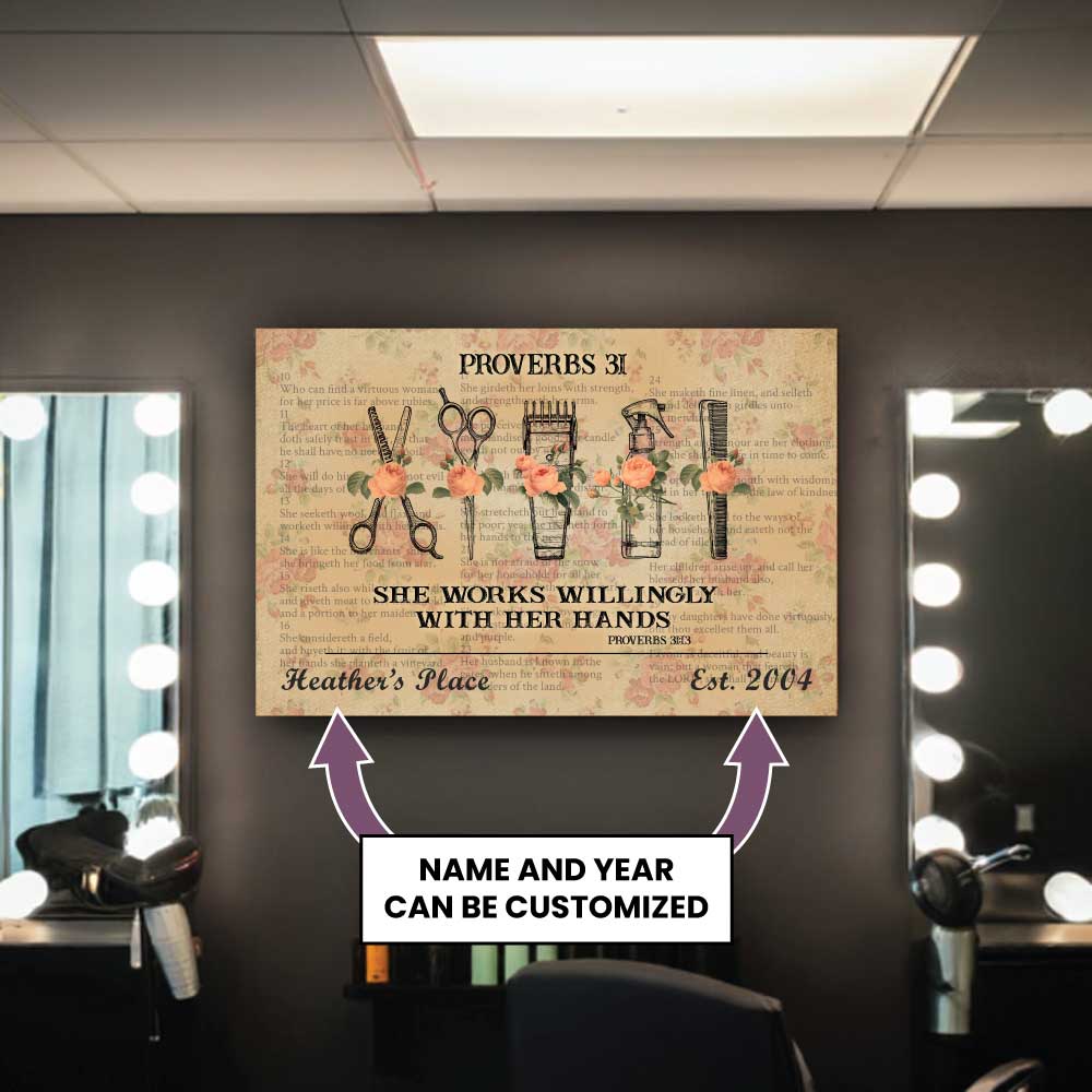 Personalized Salon Wall Art for the Queen of Hair Magic