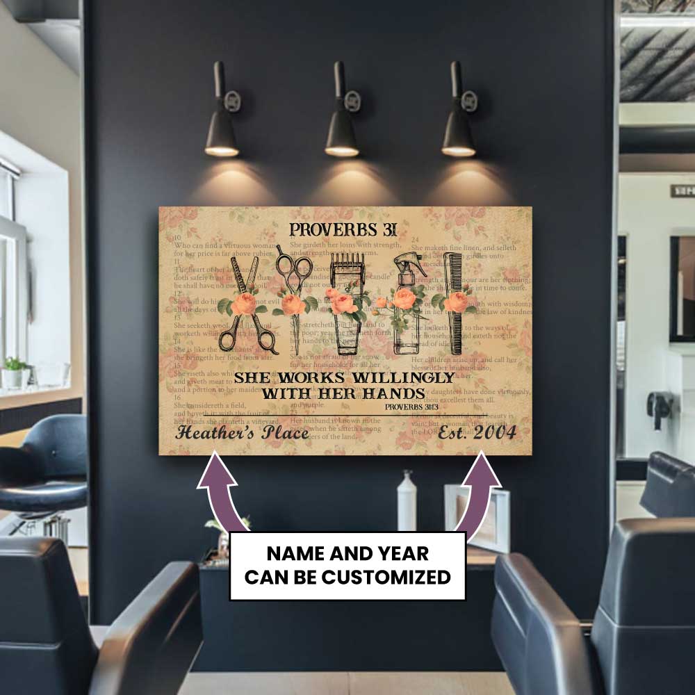 Personalized Salon Wall Art for the Queen of Hair Magic