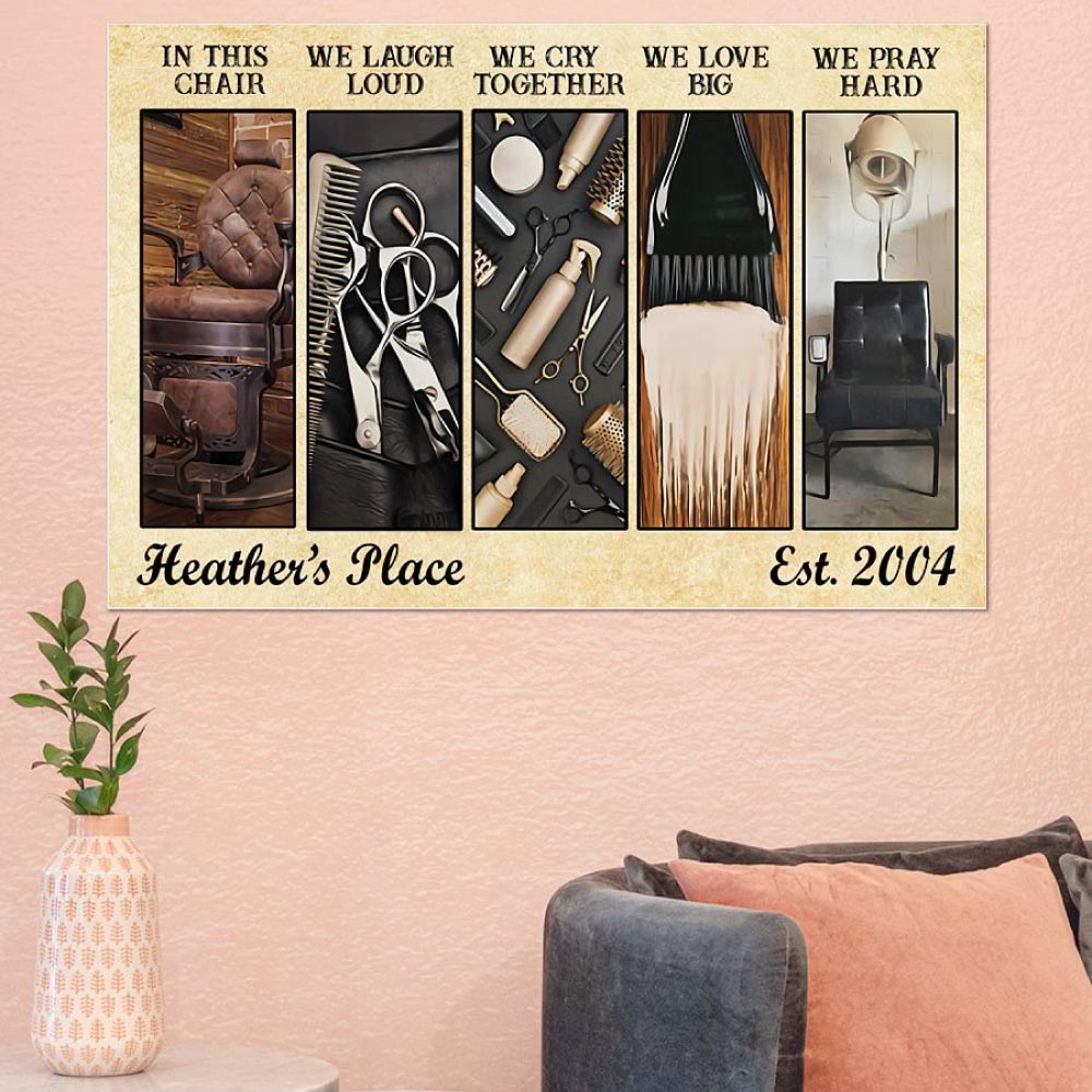 Personalized Salon Wall Art For Hairstylists