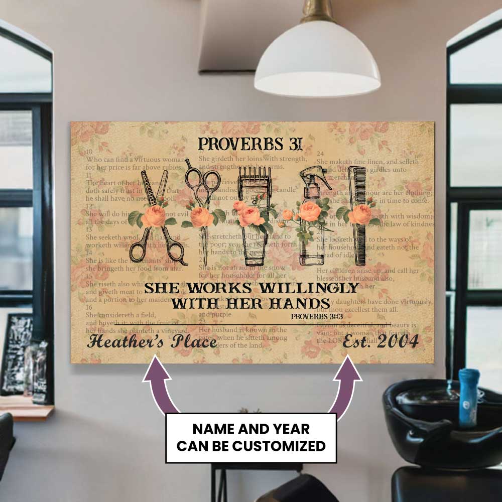 Personalized Salon Wall Art for the Queen of Hair Magic