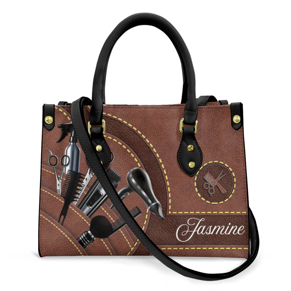 😍😍 Salon Chic: Carry Your Craft with Our Personalized Leather Handbag