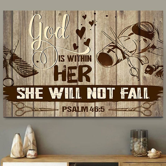 God Is Within Her, She Will Not Fall Wall Art
