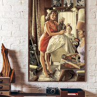 Classic Beauty Salon Vintage Canvas