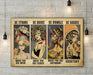 Empowering Hairstylist Quote Poster: Be Strong, Brave, and Humble
