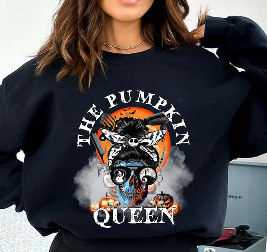Pumpkin Queen Hairstylist Shirt - Halloween Salon Shirt P466