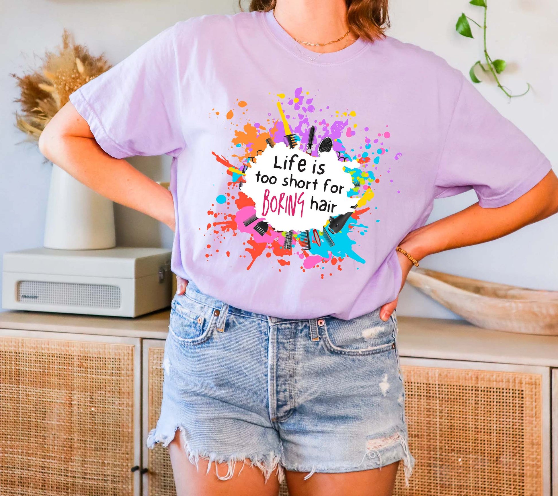Life Is Too Short for Boring Hair Sweatshirt P467
