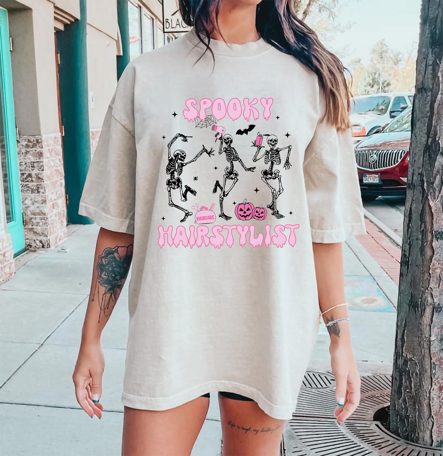Dancing Skeletons Spooky Stylist Shirt P504