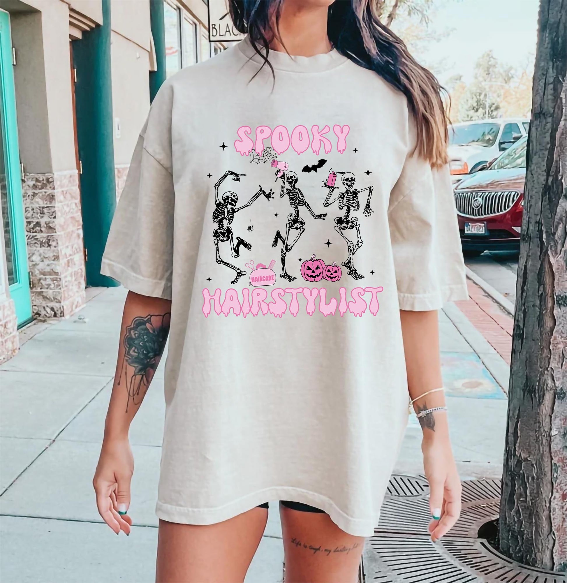 Dancing Skeletons Spooky Stylist Shirt P504