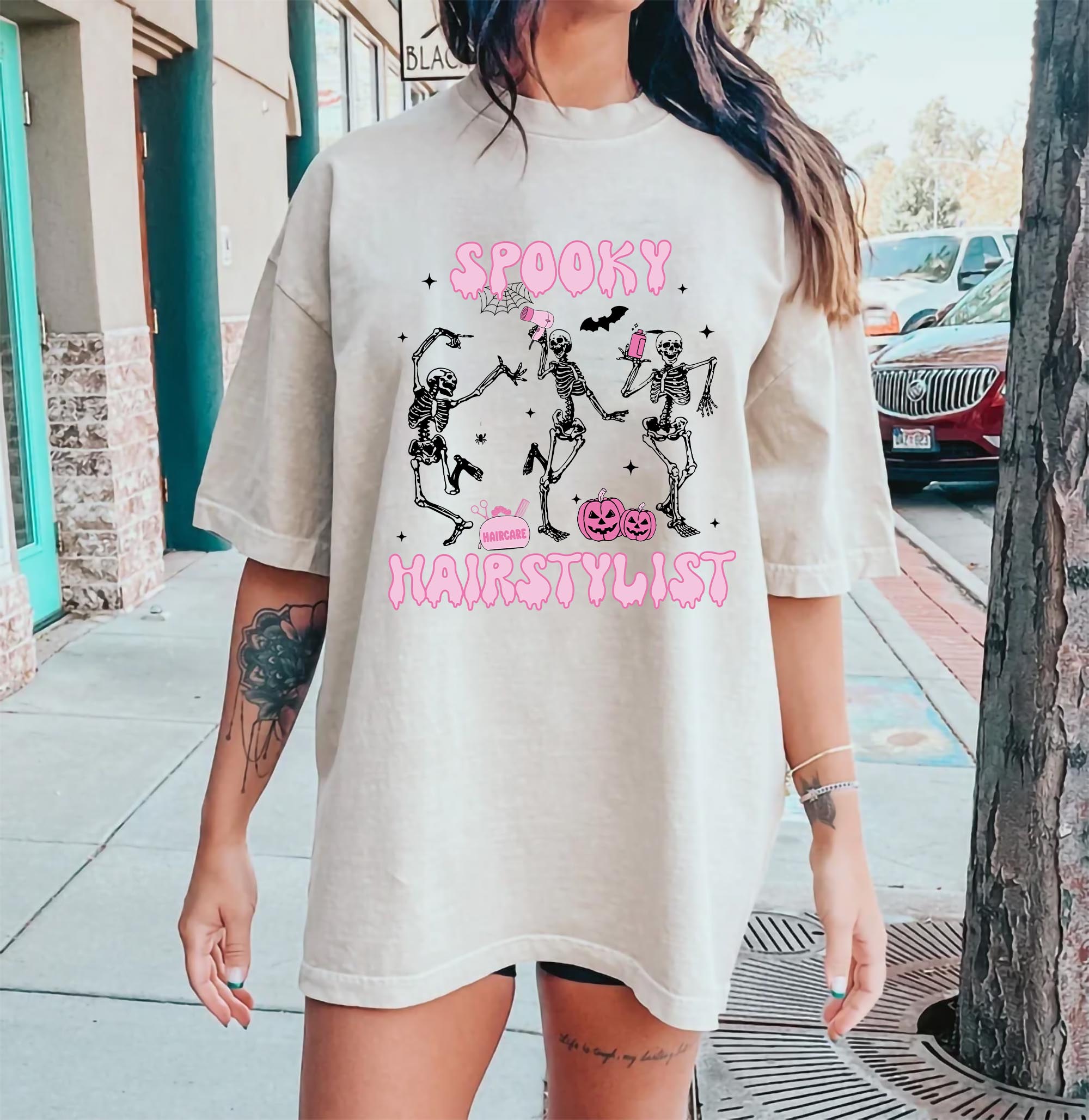 Dancing Skeletons Spooky Stylist Shirt P504