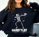Dabbing Skeleton Hairstylist Sweatshirt - Spooky Vibes P506