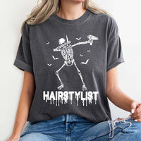Dabbing Skeleton Hairstylist Sweatshirt - Spooky Vibes P506