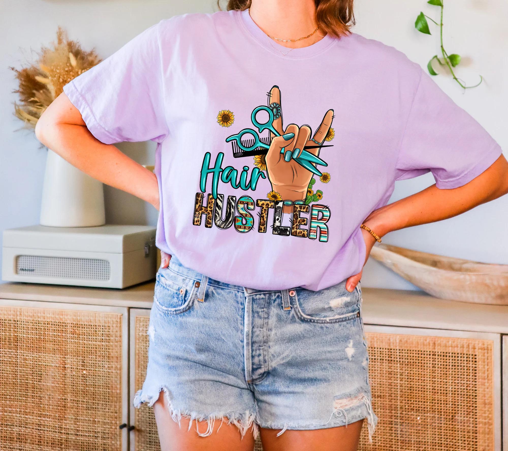Hair Hustler Shirt - Sunflower Vibes for Stylists P510
