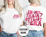 Personalized Hairstylist Era Shirt - Retro Pink Vibes