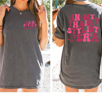 Personalized Hairstylist Era Shirt - Retro Pink Vibes