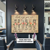 Personalized Hair Stylist Canvas - God Says You Are
