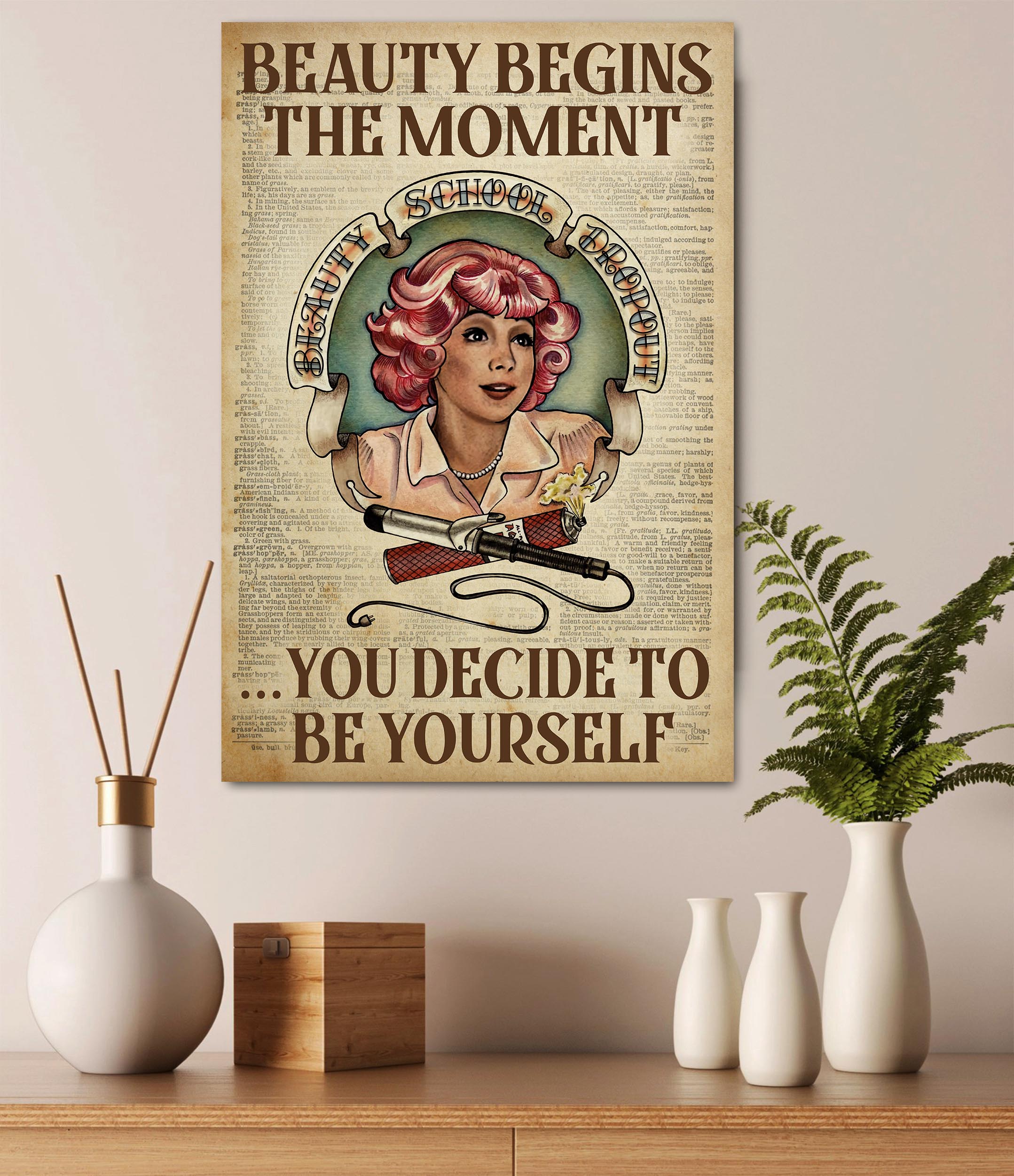 Vintage Hair Stylist Wall Art
