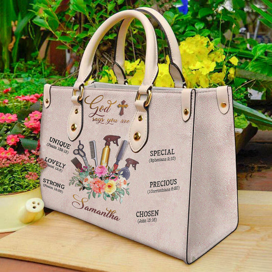 Faithful Heart Personalized Leather Handbag H10