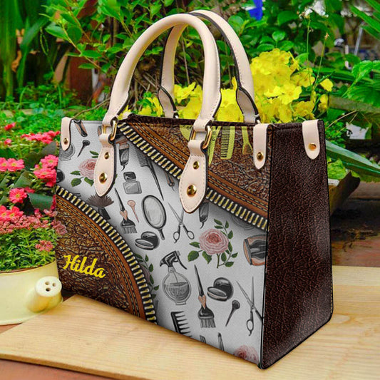 Unzip Roses, Unleash Romance Personalized Leather Handbag H11