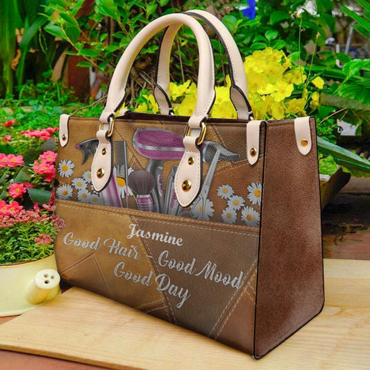 Good Hair, Good Mood, Good Day Leather Handbag H21