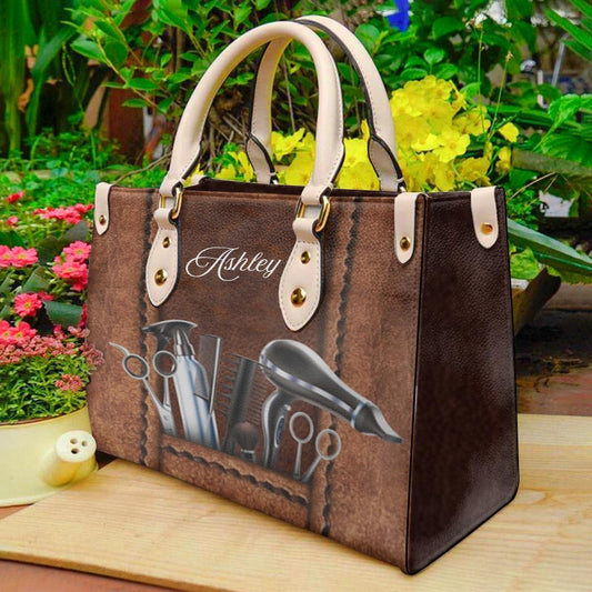 Carry Essentials in Style with this Personalized Leather Handbag H24