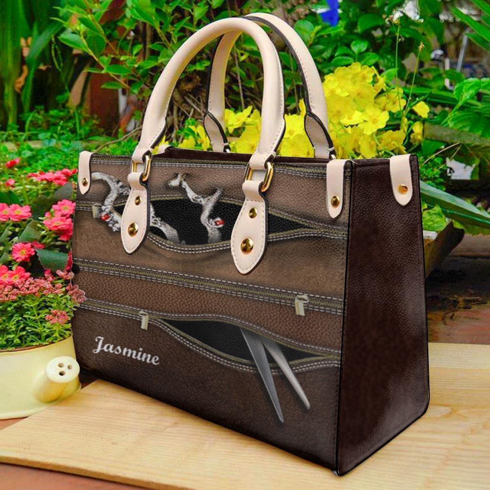 Personalized Leather Handbag For Stylists Who Love to Soar H33