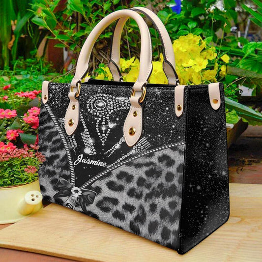 Glam Diva Personalized Leather Handbag for Bold Stylists H5