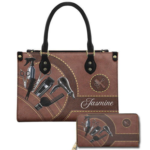 😍😍 Salon Chic: Carry Your Craft with Our Personalized Leather Handbag